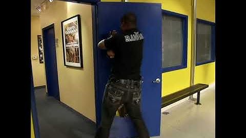 Rampage Jackson destroys door