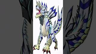 ZinoGarurumon Epic Classic Design Appreciation #short #数码宝贝 #究極体 #デジモン #digimon #monsterhunter