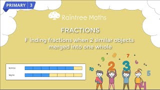 FRACTIONS -- Finding fractions when 2 similar objects merged into one whole -- 206652Q03