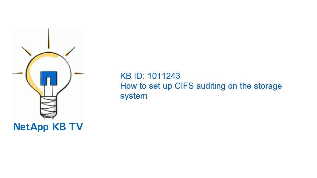 How to set up CIFS auditing on the storage system