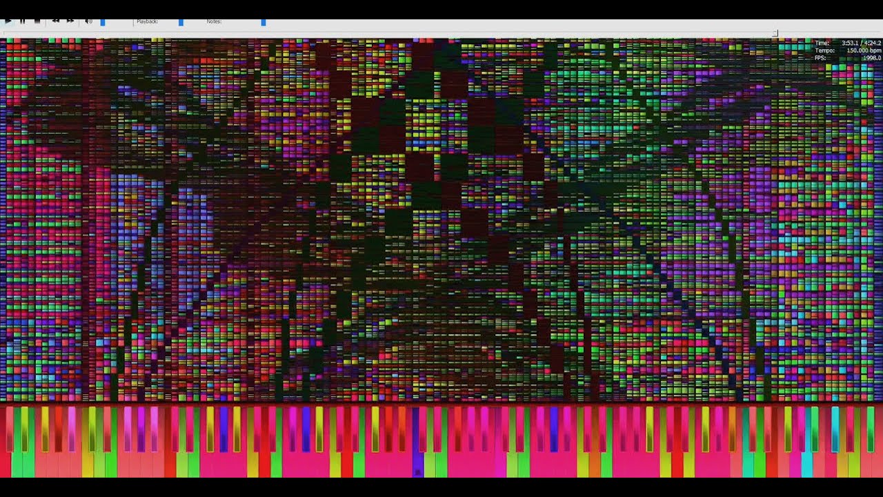 [Black MIDI] Po Pi Po Ultra Merge - 63.8 Million Notes (PFAviz)