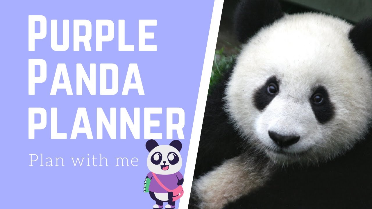 Purple Panda Planner - wellness & fitness planner