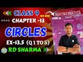 RD Sharma Class 9 Maths Chapter 12 Circles Exercise 13.5 Q 1 To 5 New Edition RD Sharma #circle