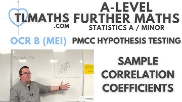 OCR MEI Statistics Minor C: PMCC Hypothesis Testing: 01 Sample Correlation Coefficients
