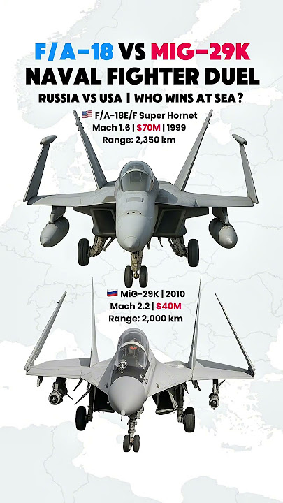MiG-29K vs F/A-18 Super Hornet | Naval Fighters Comparison