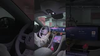 It's so cool to see her driving with one hand on the steering wheel...😍🤩 #car #lifestyle #shorts