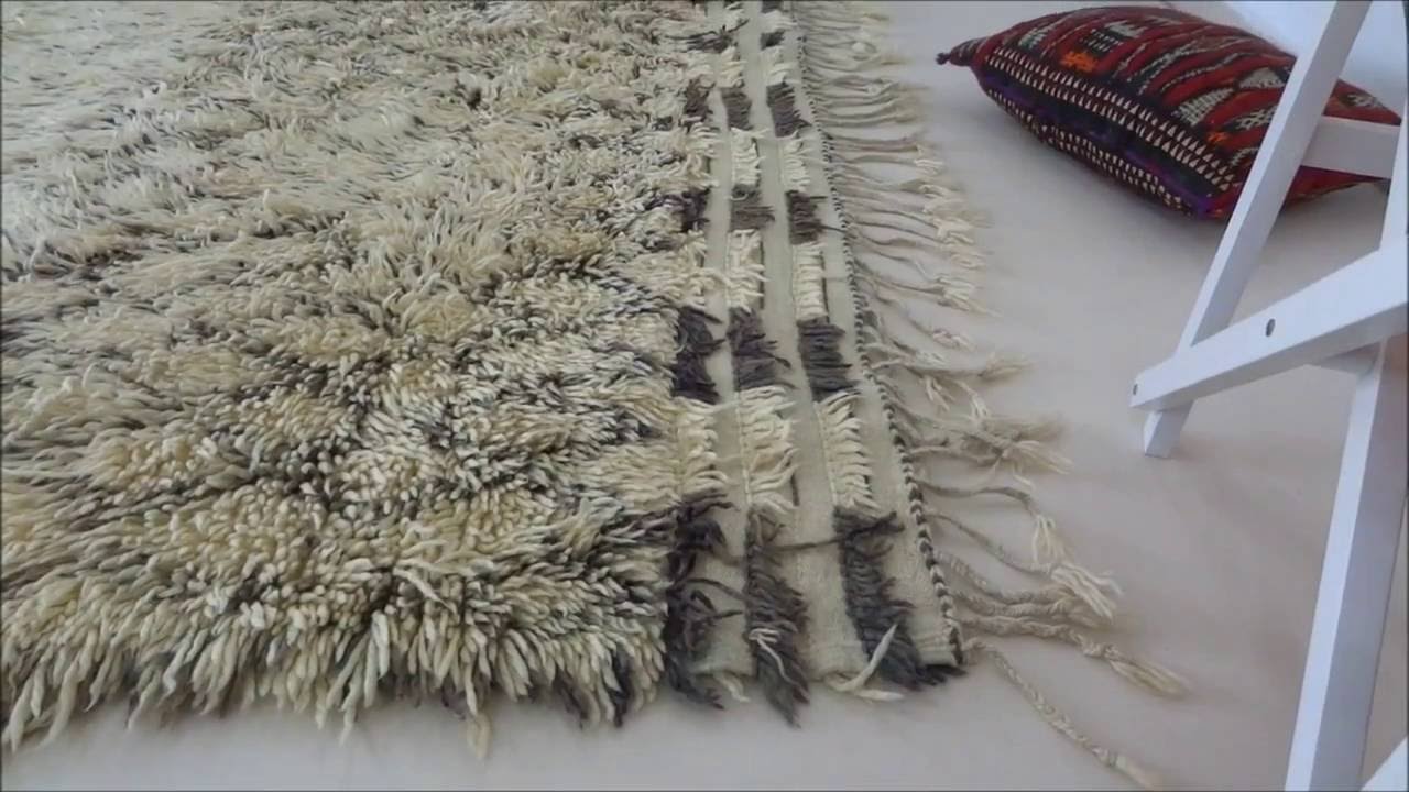 Antique Vintage Beni Ourain Moroccan Rug - BEN011 Authentic Genuine Handmade