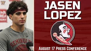 Jasen Lopez Preseason Practice Interview 8-17-26 FSU Football Florida State Football Warchant