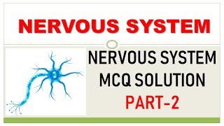 HUMAN ANATOMY : NERVOUS SYSTEM MCQ SOLUTION WITH EXPLANATION PART-2 FOR GPAT PHARMACIST DI NIPER