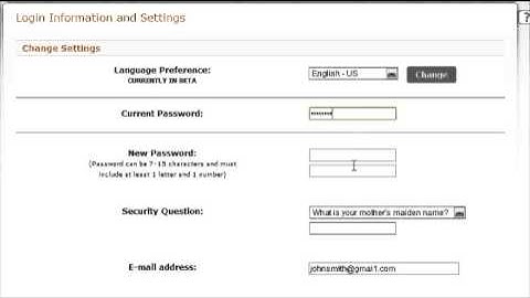 Alarm.com Login Info page