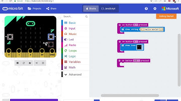 Lesson 1b - Intro to Coding with the Microbit - Hello World Extended (PC version)
