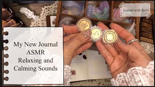 ASMR/Decorate My New Journal, Vintage Journal With Me, Scrapbooking
