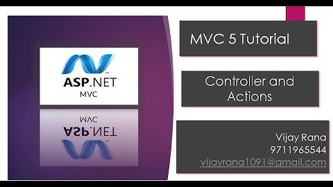 Controller And Actions | Class - 1 | MVC Tutorial | By Vijay Rana | By Techies Era | Vijay Rana