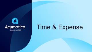 Acumatica Time and Expense