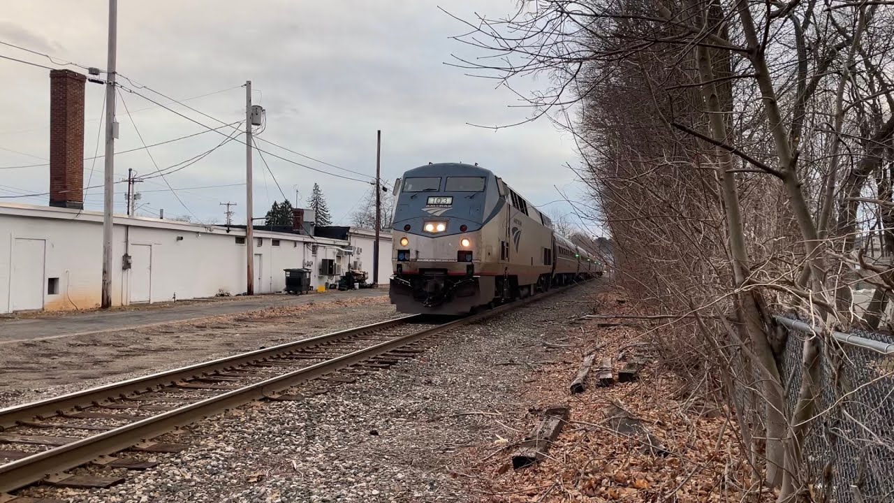 02/19/23 Amtrak Downeaster 695 through Exeter YouTube