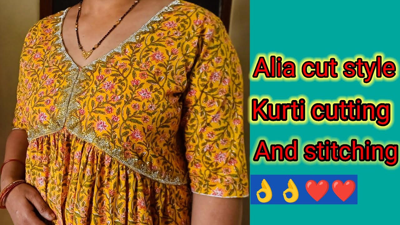 Side Cut Kurti Cutting With Easy and Good Explanation | My Art - YouTube