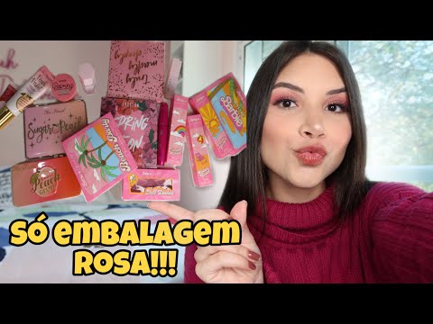 Desafio de make- só make rosa