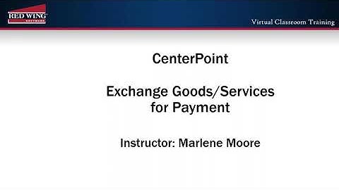 How to Exchange Goods or Services for Payment in CenterPoint Accounting