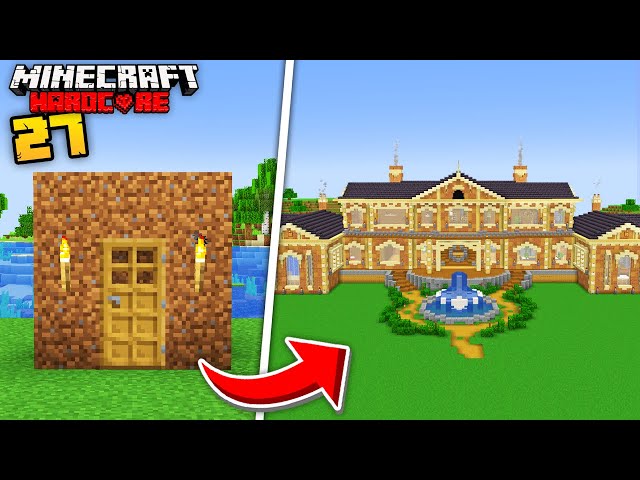 I Built a Mansion in Minecraft Hardcore (Part #1)
