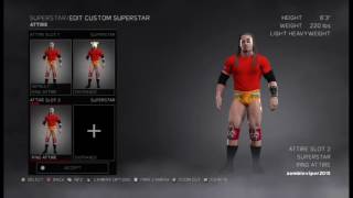 WWE 2k17 how to add alt attire and entrance attire