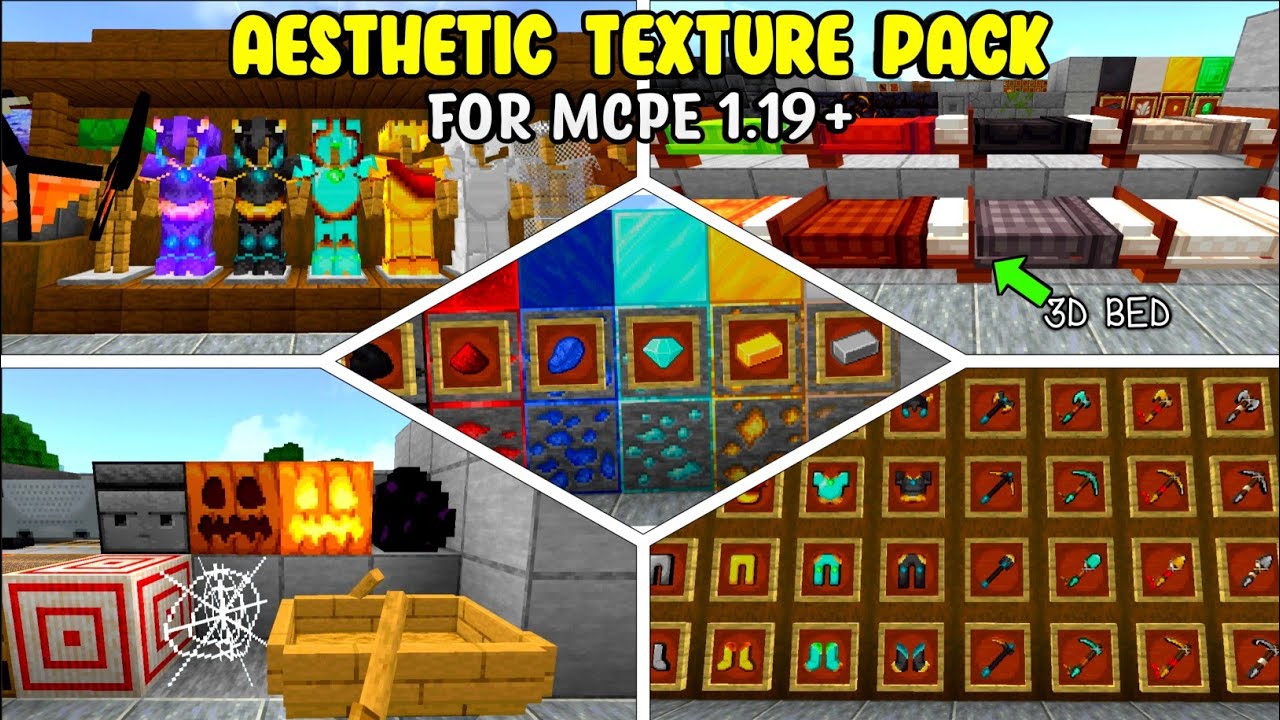 Yanto V1 Texture Pack For MCPE 1.19 | Aesthetic Texture Pack - YouTube