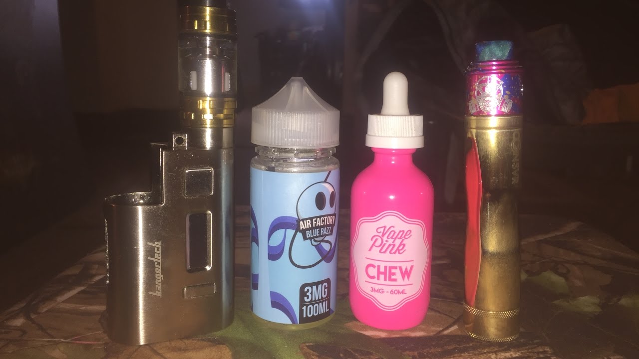 Review of Blue Razz by Air Factory and Chew by Vape Pink