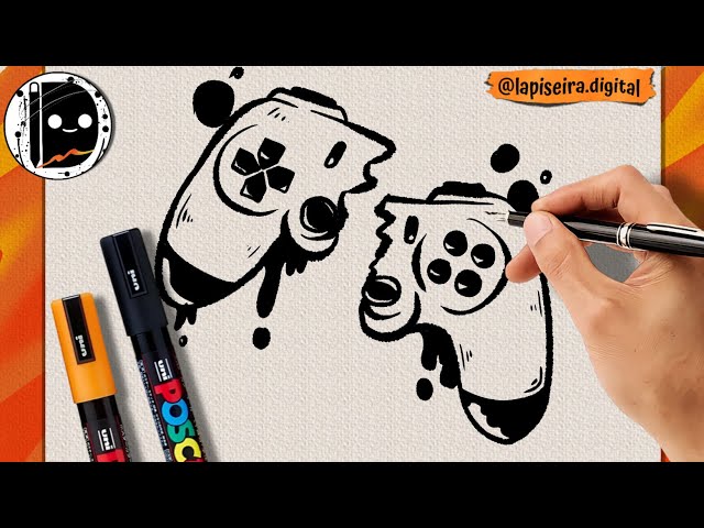 Controle de Vídeo Game fofo kawaii ❤ como desenhar desenhos