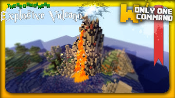 Minecraft - Explosive Volcano with only two command blocks