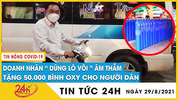 Doanh nhân Huỳnh Uy Dũng đi xe máy kiểm tra 400 bình oxy đã trao tặng,đặt thêm 50000 bình cho bà con