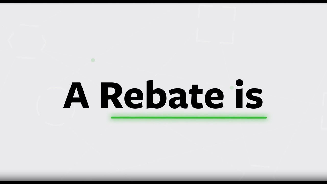 What Is A Rebate YouTube