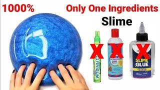 Only 1 ingredient slime / No Glue No Borax No Activator Slime / How to make slime / DIY Fluffy Slime