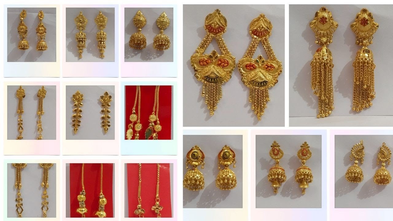 matte gold Pure copper earrings at Rs 140/piece in Rupnagar | ID:  2850917328097