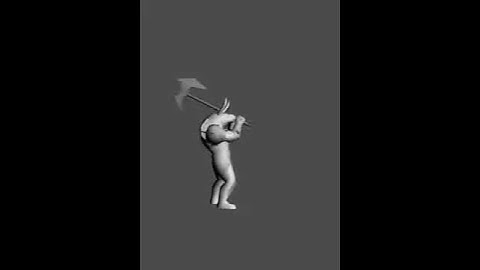 Minotaur idle and axe attack