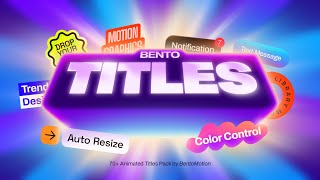 Bento Titles - Pack for After Effects & Premiere Pro