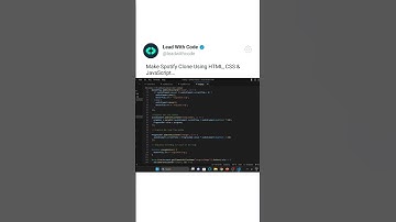 Thumbnail of Make Latest Spotify Clone Using HTML, CSS & JavaScript #coding #programming #javascript #shorts