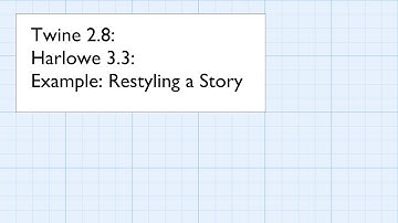 Twine 2.8: Harlowe 3.3: Changers: Restyling a Story