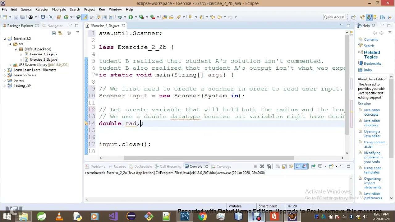Introduction To Java Programming - Exercise 2 2b - YouTube