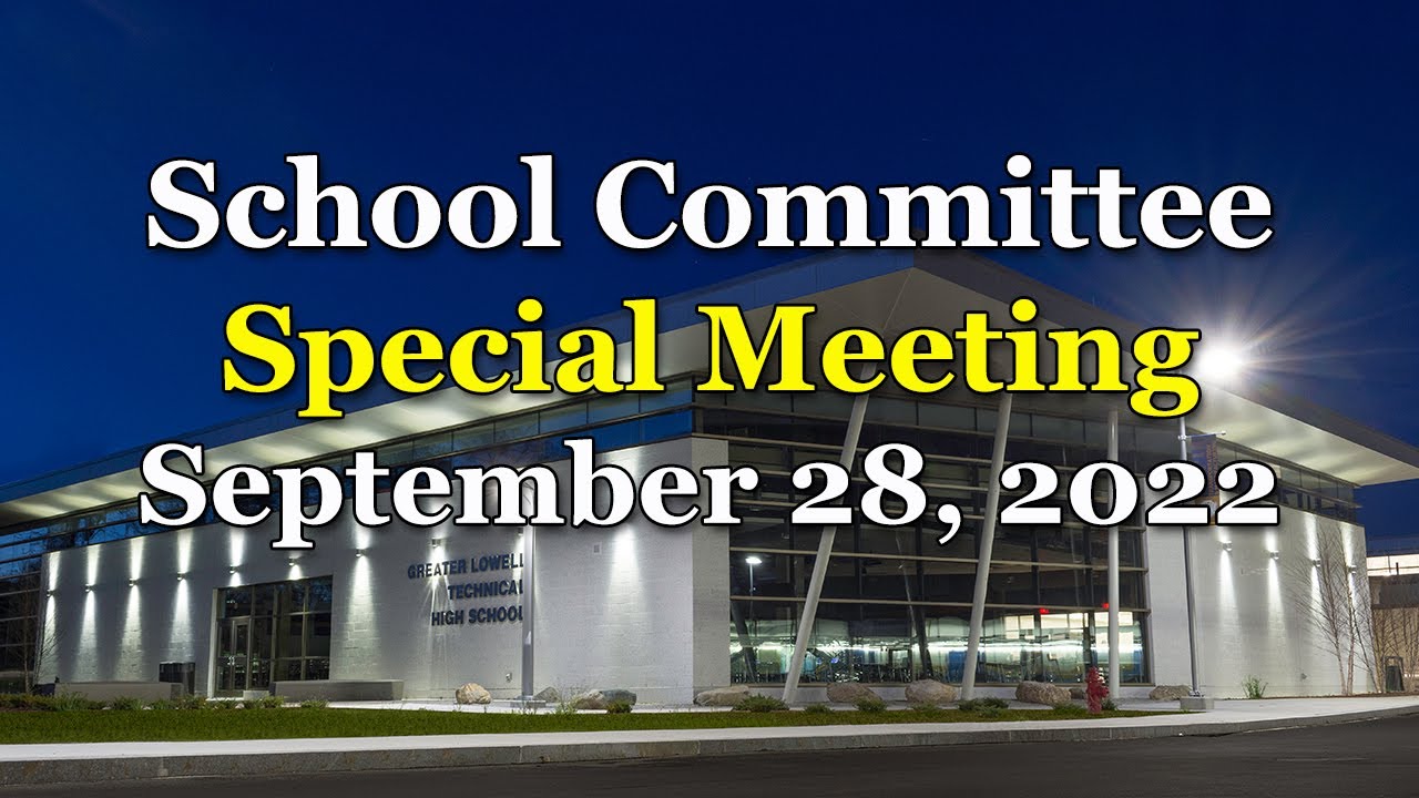 Glths GLTHS School Committee Special Meeting September 28, 2022 - YouTube