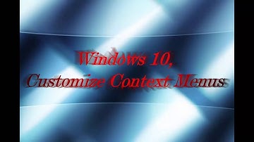 Windows Context Menus
