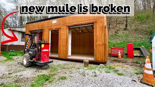 12x24 shed delivery: Plus my mule broke