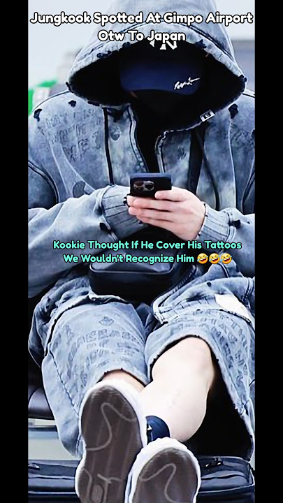 Jungkook Spotted At Gimpo Airport Otw To Japan He Cover His Tattoos 🤣 #jungkook#bts#spotted#japan#