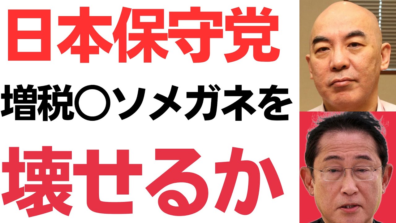 日本保守党、自民増税○ソメガネ岸田の移民・利権・LGBTやりたい放題を壊せるかを扱う動画のサムネイル