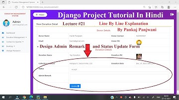 #21 Python Django Project  || Donation Management System || Hindi