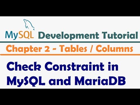 Check Constraint in MySQL and MariaDB  | Check Constraint in MySQL not working | MySQL Tutorial