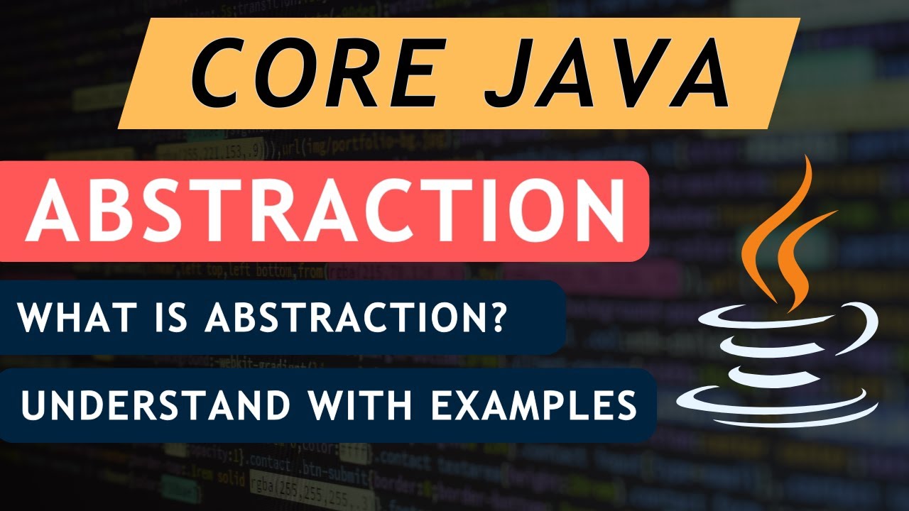 what is abstraction in java for beginners in hindi? - YouTube