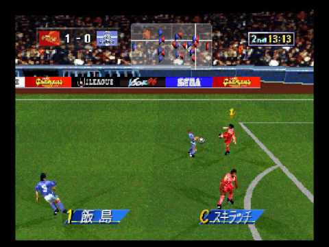 J.League Victory Goal 96 gameplay (Sega Saturn) (SSF 012 Beta R3)