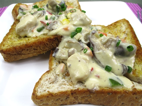 Chicken ala king recipe in bread