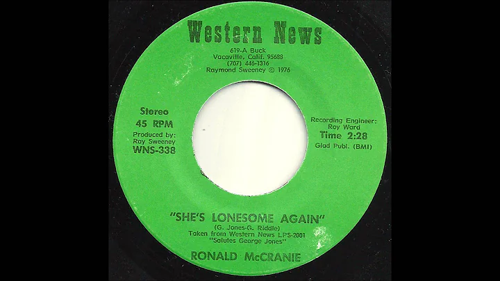 Ronald McCranie - She's Lonesome Again