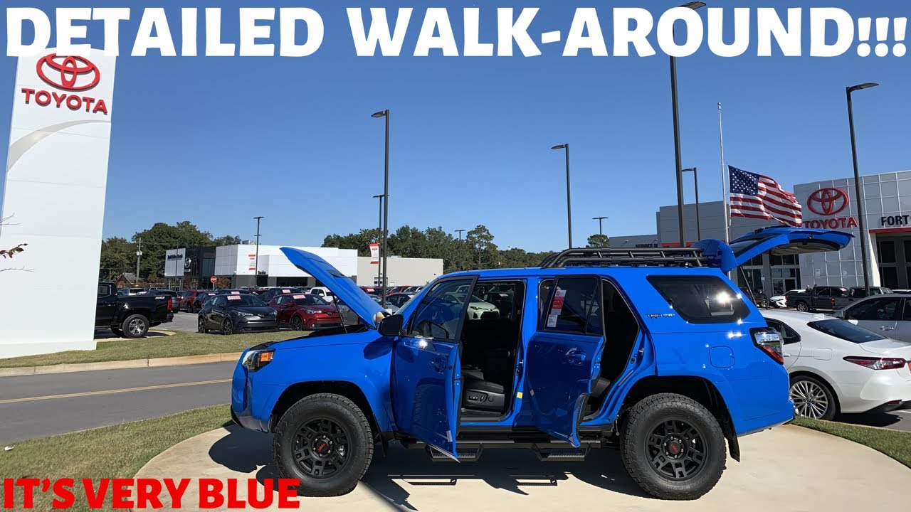 19 Voodoo Blue Toyota 4runner Trd Pro Detailed Walk Around Review Youtube