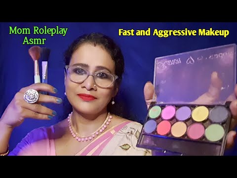 Asmr Mom Roleplay ~ Fast & Aggressive Makeup 💄| Dearly ASMR | Mummy roleplay asmr